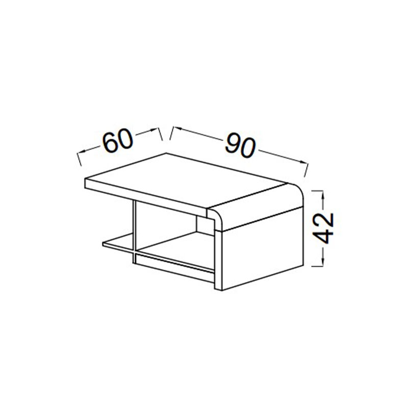 میز جلو مبلی سینما چوب مدل بن‌سای - Thumbnail 1